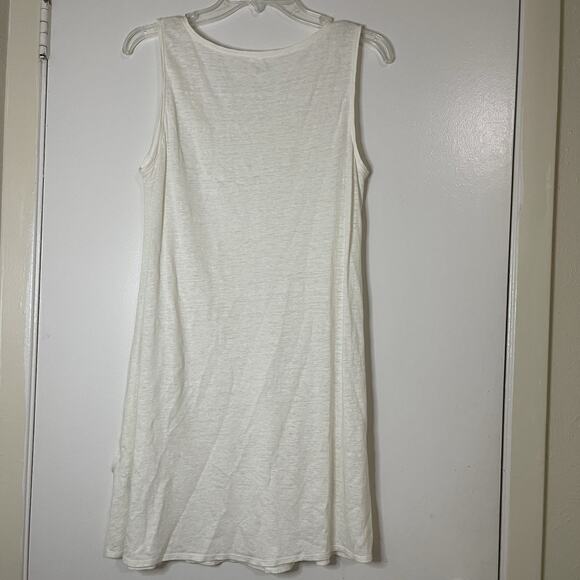 EILEEN FISHER IVORY LINEN TUNIC TANK SIZE SMALL - Picture 4 of 4